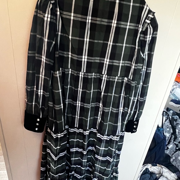 xxxl Tuckernuck green plaid midi dress - Picture 8 of 9